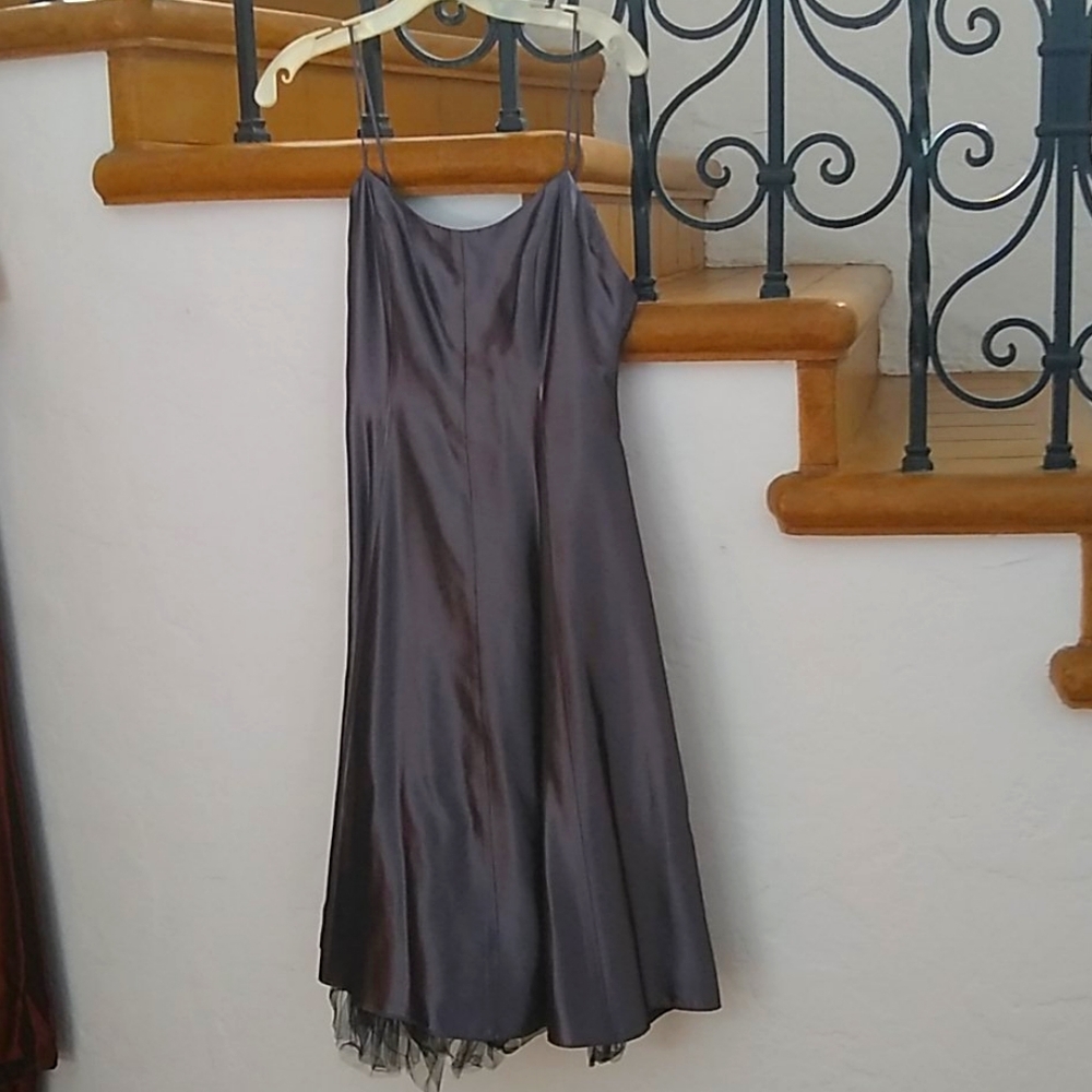 Dark lavender cocktail dress (knee length)